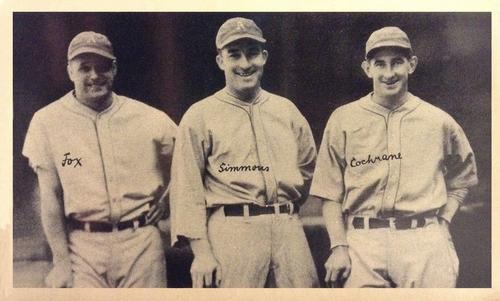 1936 National Chicle Fine Pen Premiums (R313) #NNO Mickey Cochrane / Jimmie Foxx / Al Simmons Front