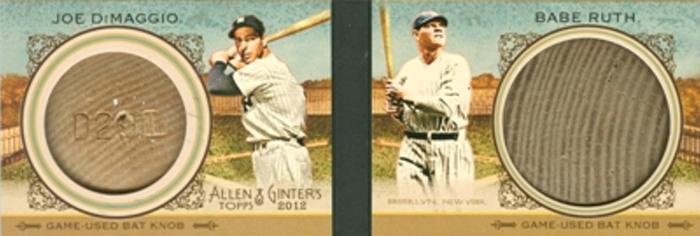 2012 Topps Allen & Ginter - Book Cards #BCDR Joe DiMaggio / Babe Ruth Front