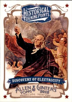 2012 Topps Allen & Ginter - Historical Turning Points #HTP10 Discovery of Electricity Front