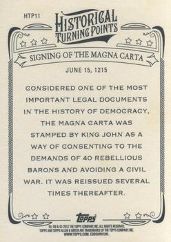 2012 Topps Allen & Ginter - Historical Turning Points #HTP11 Signing of Magna Carta Back