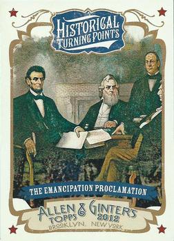 2012 Topps Allen & Ginter - Historical Turning Points #HTP14 The Emancipation Proclamation Front