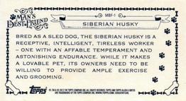 2012 Topps Allen & Ginter - Mini Man's Best Friend #MBF-1 Siberian Husky Back