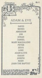 2012 Topps Allen & Ginter - Mini People of the Bible #PB-11 Adam and Eve Back