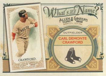 2012 Topps Allen & Ginter - What's in a Name? #WIN13 Carl Crawford Front