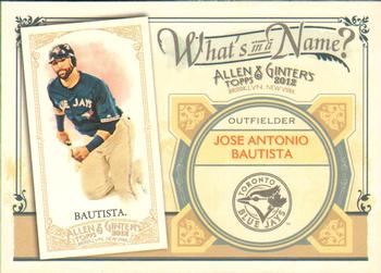 2012 Topps Allen & Ginter - What's in a Name? #WIN36 Jose Bautista Front