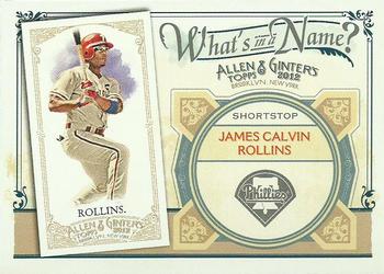 2012 Topps Allen & Ginter - What's in a Name? #WIN44 Jimmy Rollins Front