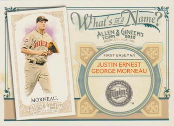 2012 Topps Allen & Ginter - What's in a Name? #WIN53 Justin Morneau Front