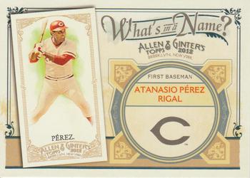 2012 Topps Allen & Ginter - What's in a Name? #WIN33 Tony Perez Front