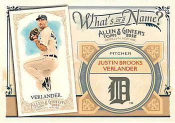 2012 Topps Allen & Ginter - What's in a Name? #WIN43 Justin Verlander Front