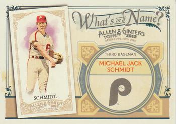 2012 Topps Allen & Ginter - What's in a Name? #WIN50 Mike Schmidt Front