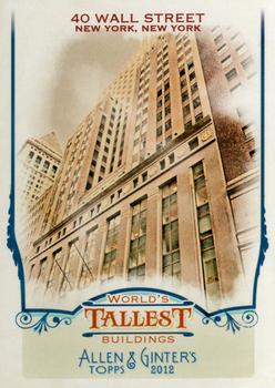 2012 Topps Allen & Ginter - World's Tallest Buildings #WTB8 40 Wall Street Front
