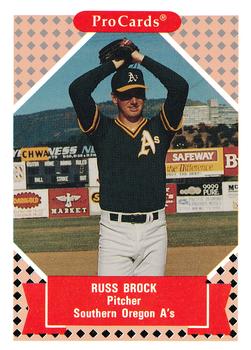 1991-92 ProCards Tomorrow's Heroes #136 Russ Brock Front