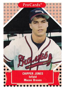 1991-92 ProCards Tomorrow's Heroes #190 Chipper Jones Front