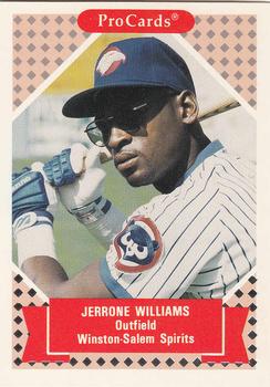 1991-92 ProCards Tomorrow's Heroes #207 Jerrone Williams Front