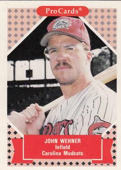 1991-92 ProCards Tomorrow's Heroes #306 John Wehner Front