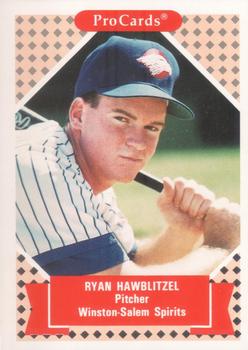 1991-92 ProCards Tomorrow's Heroes #205 Ryan Hawblitzel Front