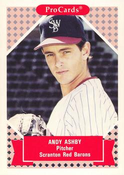 1991-92 ProCards Tomorrow's Heroes #294 Andy Ashby Front