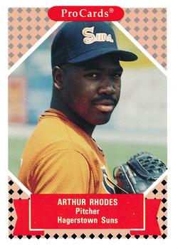 1991-92 ProCards Tomorrow's Heroes #6 Arthur Rhodes Front