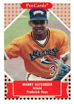1991-92 ProCards Tomorrow's Heroes #9 Manny Alexander Front
