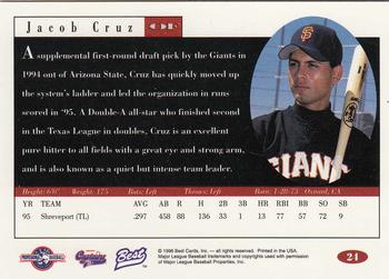 1996 Best #24 Jacob Cruz Back