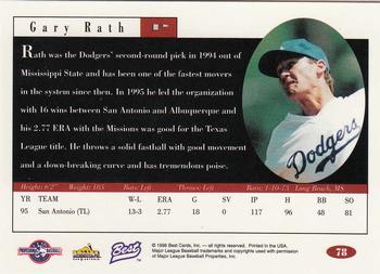 1996 Best #78 Gary Rath Back