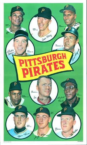 1969 Topps Team Posters #16 Pittsburgh Pirates Front