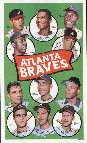 1969 Topps Team Posters #2 Atlanta Braves Front
