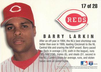 1996 Fleer - Team Leaders #17 Barry Larkin Back