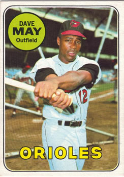 1969 Topps #113 Dave May Front