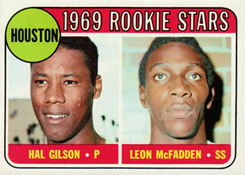 1969 Topps #156 Astros 1969 Rookie Stars (Hal Gilson / Leon McFadden) Front
