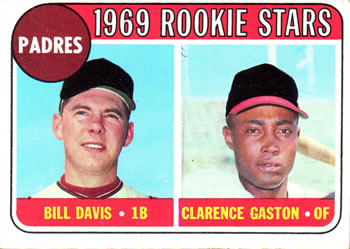 1969 Topps #304 Padres 1969 Rookie Stars (Bill Davis / Clarence Gaston) Front