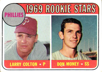 1969 Topps #454 Phillies 1969 Rookie Stars (Larry Colton / Don Money) Front