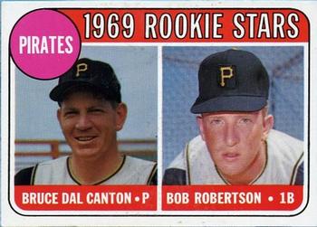 1969 Topps #468 Pirates 1969 Rookie Stars (Bruce Dal Canton / Bob Robertson) Front