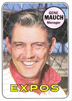 1969 Topps #606 Gene Mauch Front