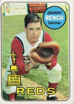 1969 Topps #95 Johnny Bench Front
