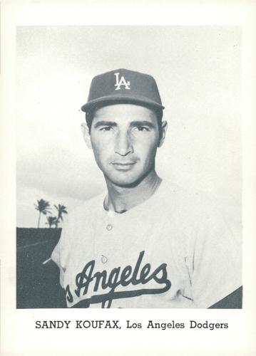 1965 Jay Publishing Los Angeles Dodgers Set B #NNO Sandy Koufax Front
