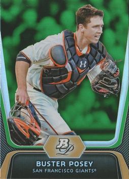 2012 Bowman Platinum - Emerald #57 Buster Posey Front