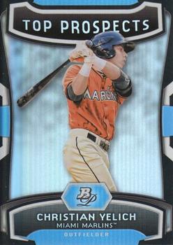 2012 Bowman Platinum - Top Prospects #TP-CY Christian Yelich Front
