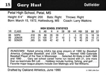 1990 Little Sun High School Prospects #15 Gary Hust Back