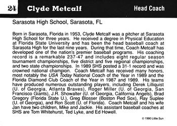 1990 Little Sun High School Prospects #24 Clyde Metcalf Back