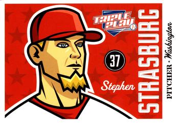 2012 Panini Triple Play #90 Stephen Strasburg Front