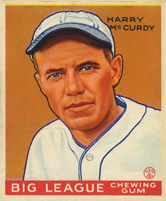 1933 Goudey (R319) #170 Harry McCurdy Front