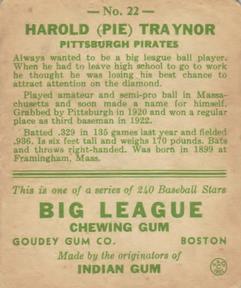 1933 Goudey (R319) #22 Harold 