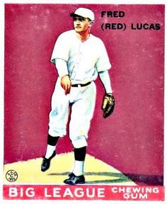 1933 Goudey (R319) #137 Red Lucas Front