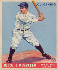 1933 Goudey (R319) #92 Lou Gehrig Front