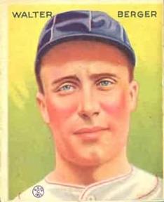 1933 Goudey (R319) #98 Wally Berger Front