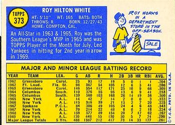1970 Topps #373 Roy White Back