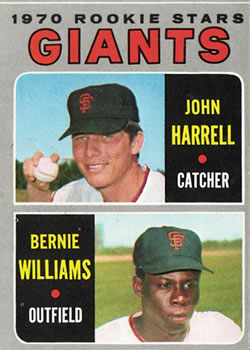 1970 Topps #401 Giants 1970 Rookie Stars (John Harrell / Bernie Williams) Front