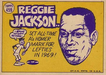 1970 Topps #459 Reggie Jackson Back
