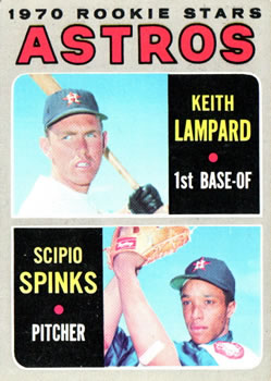 1970 Topps #492 Astros 1970 Rookie Stars (Keith Lampard / Scipio Spinks) Front